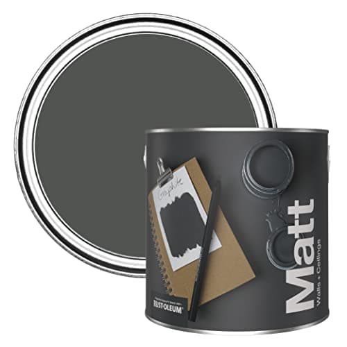 Image of Rust-Oleum Colours Matt Emulsion Wall and Ceiling Paint - Graphite 2.5L