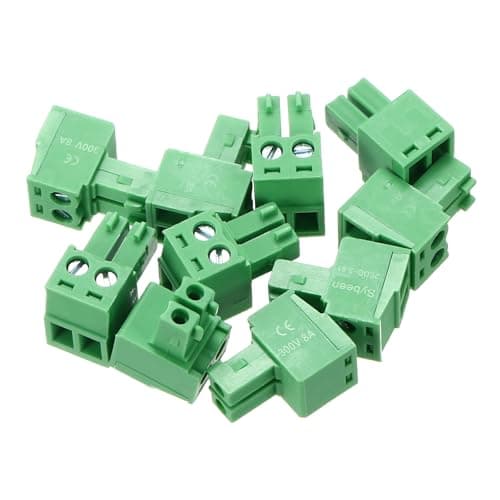 Image of sourcing map 10PCS 2-Pin PCB Mount Screw Terminal Block Connectors 3.81mm/0.15inch Pitch Circuit Board Connectors for Home Appliances, Industrial Projects