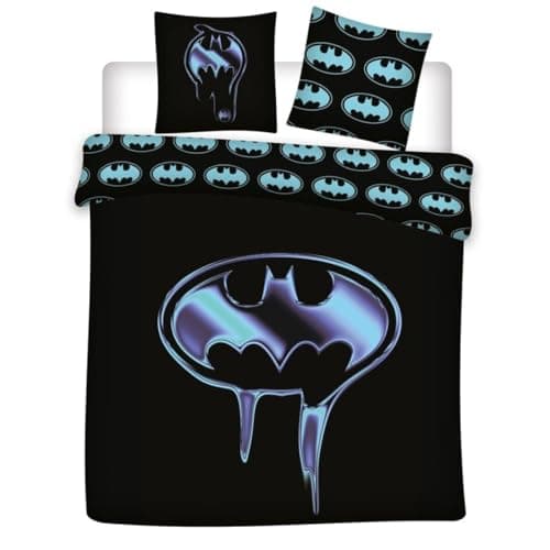 Image of Batman Double Bedding Set, Duvet Cover 240 x 220 cm + 2 Pillowcases 65 x 65 cm, Polycotton