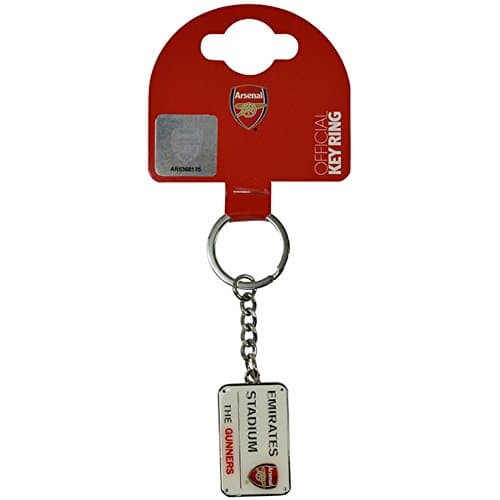 Image of Arsenal FC Official Football Street Sign Keyring (One Size) (Red/White)
