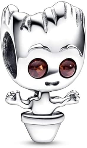Image of Guardians of Galaxy Dancing Groot Charm 925 Sterling Silver Pendant Charm Compatible with Pandora Charms,and Many Other UK Charm Bracelets.