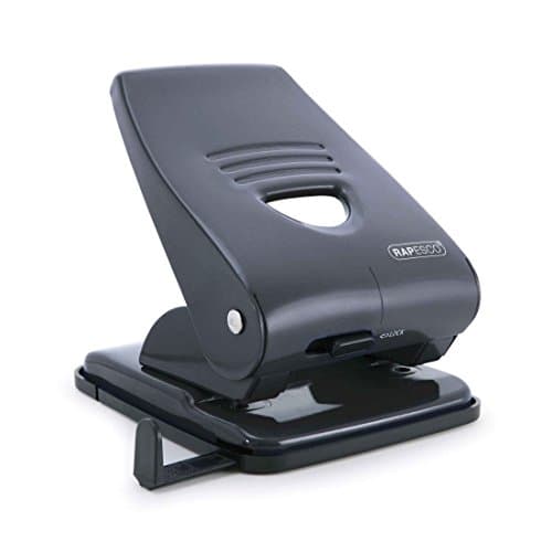 Image of Rapesco PF800AB1 Heavy Duty 835 2-Hole Metal Punch, 40 Sheet Capacity, Black
