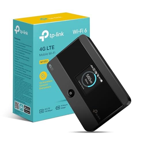 Image of TP-Link M7352 4G MiFi Router, WiFi Dongle, Portable WiFi Router with SIM Slot, Portable Hotspot, Mobile WiFi 6 Router,Plug and Play MIFI,Screen Display, Long Battery Life, APP Control, Compact design