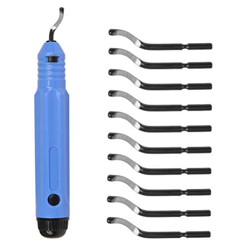 Image of DODUOS Hand Deburring Tool Set, Manual Deburring Cutter Burr Remover Burr Handle with 10 Replacement Deburr Blades, Deburring Tool Kit Deburring Tools for Metal Aluminum Plastic Copper Pipe Wood