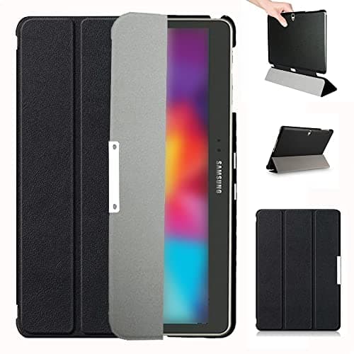 Image of AFesar for Samsung Galaxy Tab S 10.5 SM-T800 Tablet Case, Models SM-T800, SM-T805, SM-T807, Flip Stand Cover Case Exclusive for 2014 Galaxy Tab S Tablet 10.5 inch SM-T801 with Trifold (Black)