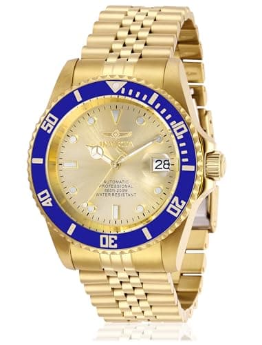 Image of Invicta Pro Diver 29185 Men's Watch - Waterproof - Analogue - Automatic Movement - stainless steel with gold dial - 42mm