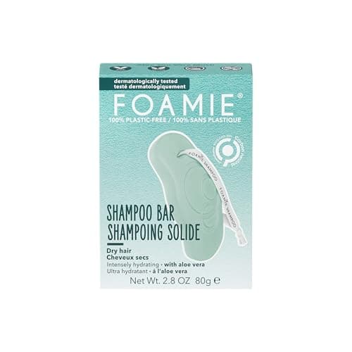Image of Foamie Solid Shampoo I Shampoo Bar for Dry Hair with Aloe Vera & Almond Oil I Moisturising Hair Care I 100% Vegan & Plastic-Free I 80g