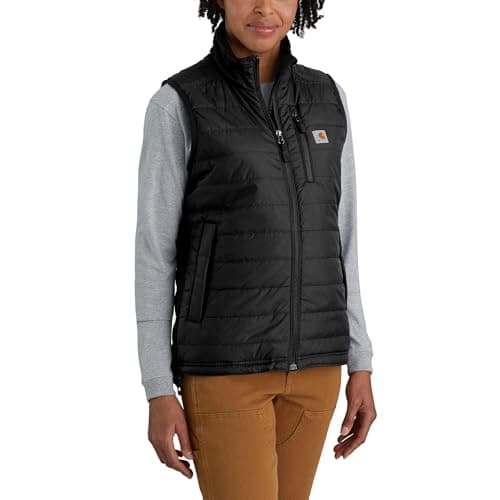 Image of Carhartt Men's Rain Defender® Relaxed Fit Lightweight Insulated Vest, Black, L