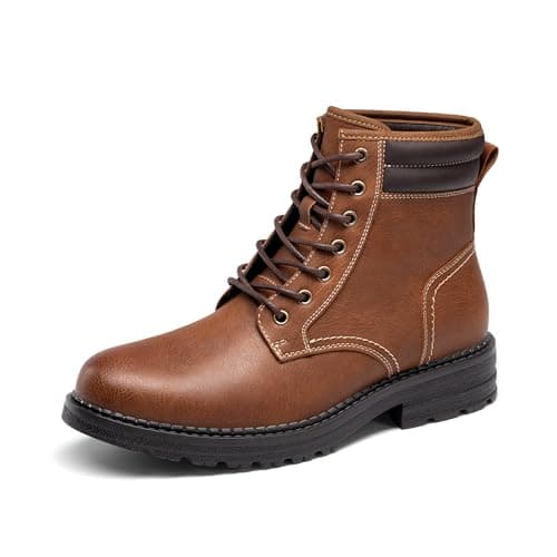 Image of Bruno Marc Men's Oxford Derby Ankle Boots Suede Leather Adjustable Lace-Up for Walking Casual Boots,Size 10,Brown,BMUMAB2513