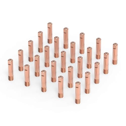 Image of ZYWQ Welding Contact Tip, 25 PCS 0.8 MM Welding Gun Contact Tip, Copper Tip for 15AK MAG MIG