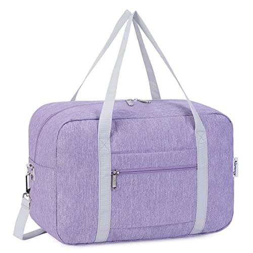 Image of for Ryanair Airlines Underseat Cabin Bag 40X20X25 Foldable Travel Duffel Bag Holdall Tote Carry on Luggage Overnight for Women and Men 20L (Purple (with Shoulder Strap))