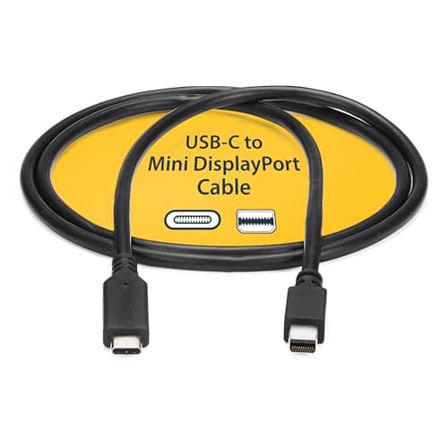 Image of StarTech.com 1m / 3.3ft USB-C to Mini DisplayPort Cable - 4K 60Hz - Black - USB 3.1 Type C to mDP Adapter (CDP2MDPMM1MB)