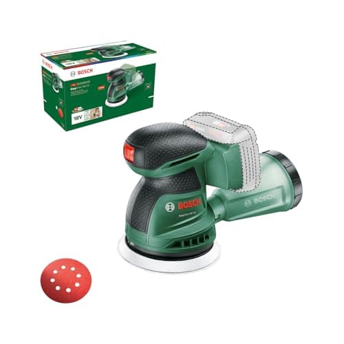 Image of Bosch Cordless Random Orbit Sander EasyOrbit 18V-10 (Sanding on Small to Medium Wooden, Varnished and Painted Surfaces; Diameter: 125mm; 18 Volt System; Without Battery)