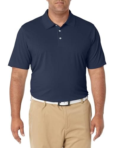 Image of Amazon Essentials Men's Golf Polo Shirt, Quick Dry, Short Sleeve, Dark Navy, XL