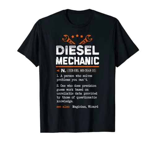 Image of Funny Diesel Mechanic Meaning Gift Car Repairman Definition T-Shirt