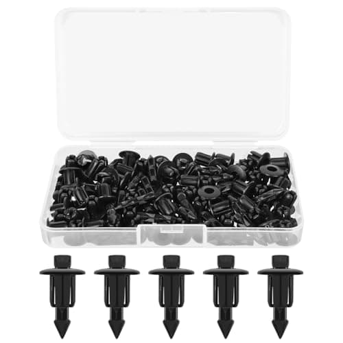 Image of Adiwo Plastic Rivet Fasteners, 60 PCS Car Body Retainer Clips Set, 6mm Expansion Rivets Plastic, Push Type Retainer Clips, Bumper Clips, Universal Automobile Trim Panel Clip
