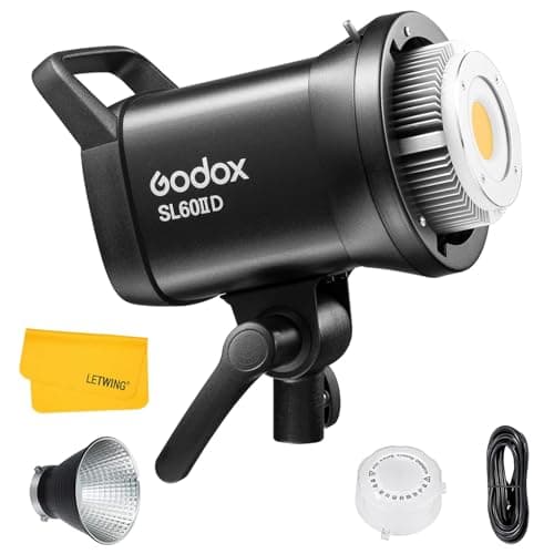 Image of Godox SL60IID LED Video Light, 60W SL60W II SL60II D Daylight, CRI 96 TLCI 97 Bowens Mount Continuous Light for Studio Photography Vlog Video Outdoor Shooting