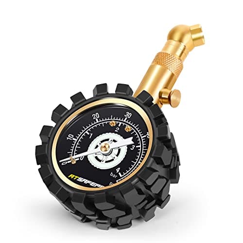 Image of ATsafepro Tyre Pressure Gauge, Accurate Car Tyre Pressure Checker 60 psi 4 bar with Large 2" Glow Dial, Professional Mechanical Bourdon Gauge Meter for Motorcycles, Cars, ATV, SUV