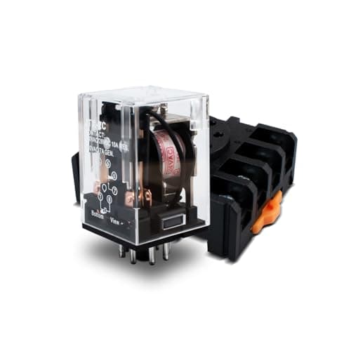 Image of Innfeeltech 1 Pcs AC 24V Electromagnetic Power Relay with, 8 Pin 10A Coil Relays with Sock Base JTX-2C