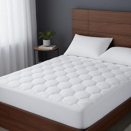 Image of ELITLUX Quilted Single Mattress Protector (90x190 cm) – Soft, Breathable & Machine Washable Mattress Topper With Extra Deep 30cm Fitted Skirt (Single)