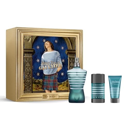 Image of Jean Paul Gaultier Le Male Eau de Toilette 125ml Gift Set 2024 (Contains 125ml EDT, 50ml Aftershave Balm and 75ml Deodorant Stick)