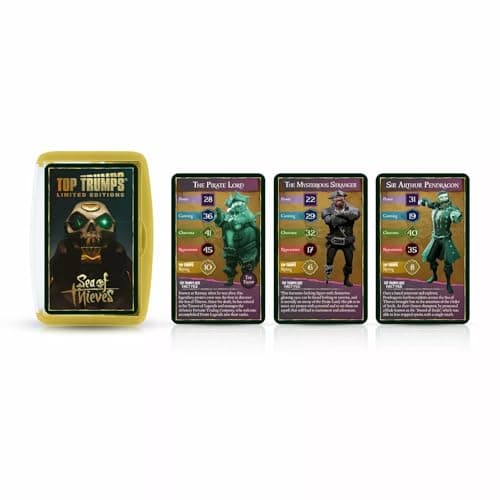 Image of Top Trumps Card Game – Sea of Thieves Limited Edition Pirate Adventure Strategy Game for Kids & Teens Collectible Deck Winning Moves Ages 12+ Travel-Friendly Rare Version