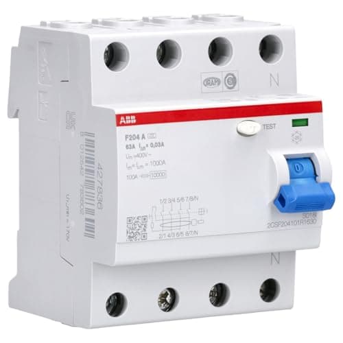Image of ABB F204A-63/0.03 4 Pole Residual Current devices RCD, 63 Amp Current, 30mA (2CSF204101R1630)