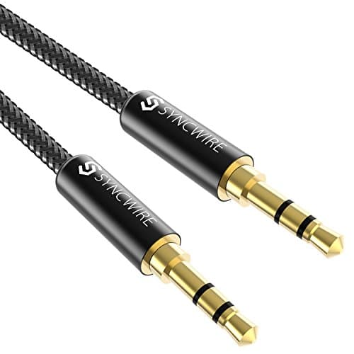 Image of SYNCWIRE Aux Cable 3.5 mm Audio Cable - 3 m Jack Cable for Headphones, Apple iPhone iPod iPad, Echo Dot, Home/Car Stereos, Smartphones, MP3 Players and More - Nylon, Black