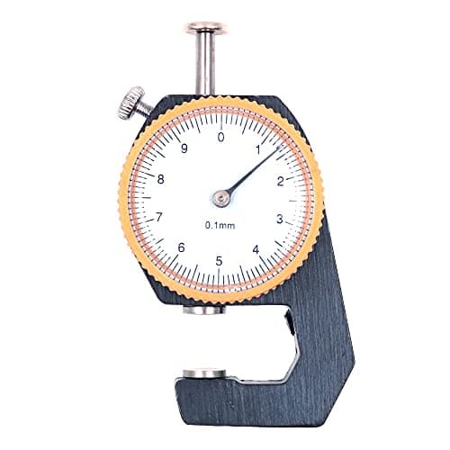Image of CENPEK 0-10mm Thickness Gauge, Flat Head Thickness Tester Dial for Leather Cloth Measuring Accuracy 0.1mm