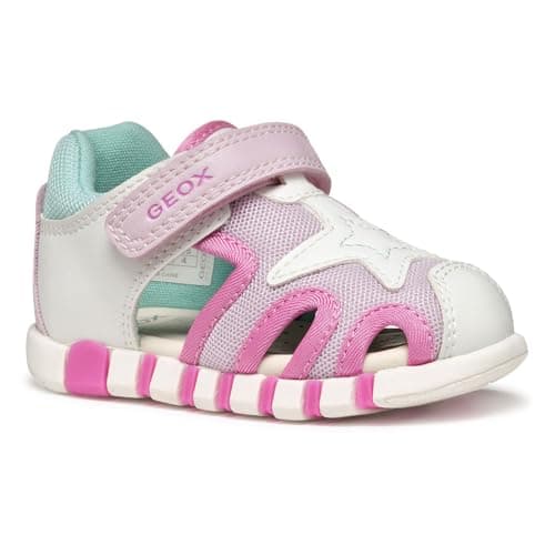 Image of Geox B SANDAL IUPIDOO GIR, Baby - Mädchen Sandal, White/Fuchsia,