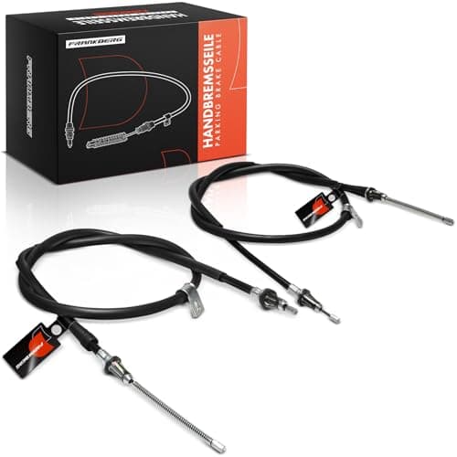 Image of Frankberg 2x Handbrake Cable Rear Left Right Compatible with N.i.s.s.a.n Micra C+C III K12 1.4L-1.6L 2005-2010 N.i.s.s.a.n Micra III K12 1.0L-1.6L 2003-2010 Replace# 36530-AX601