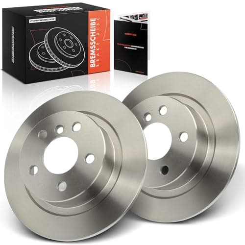 Image of Frankberg Brake Disc Set incl. 2x Discs Rear Solid Ø280mm Compatible with I3 I01 M.i.n.i F56 1 Series F40 2 Active Tourer F45 Replace# 34216864141