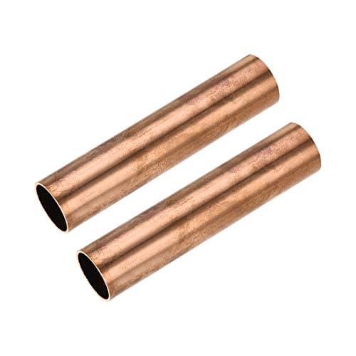 Image of sourcing map Copper Round Tube, 22mm OD 1mm Wall Thickness 100mm Length Straight Pipe Tubing 2 Pcs