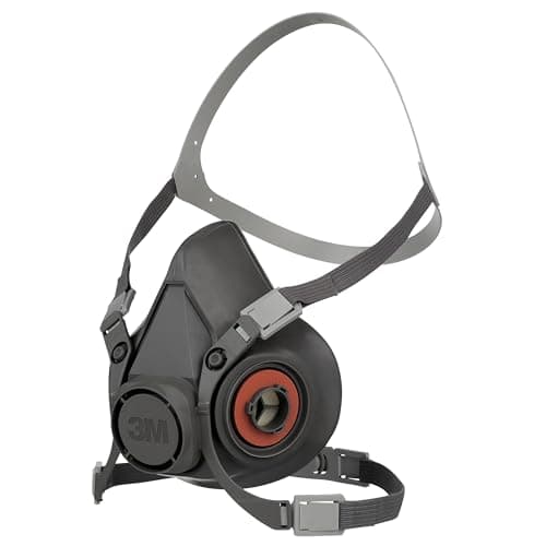 Image of 3M Half Face Mask Respirator, Reusable, Large, Grey, L