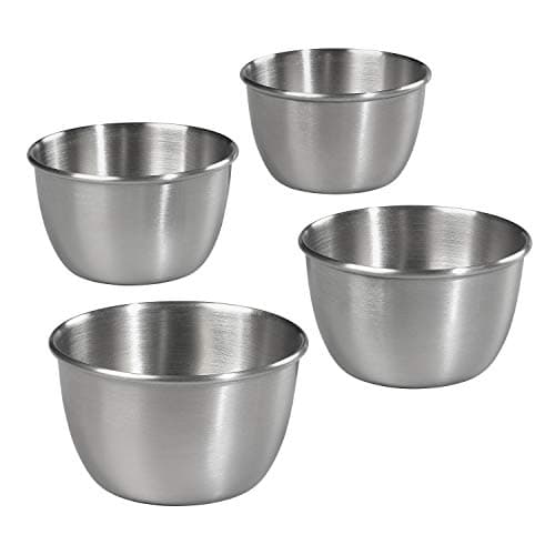 Image of Tala Stainless Steel Pudding Moulds, Measures 8cm x 5cm, ideal for Summer Puddings, Dariole Moulds, and Sponge Puddings, Perfect for Indiviual Servings, Dishwasher Safe