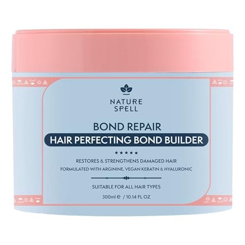 Image of Nature Spell Bond Repair Builder Pre-Shampoo Treatment, Repairs Damaged Hair, Enriched with Arginine, Keratin and Hyaluronic Acid, Vegan, 300ml