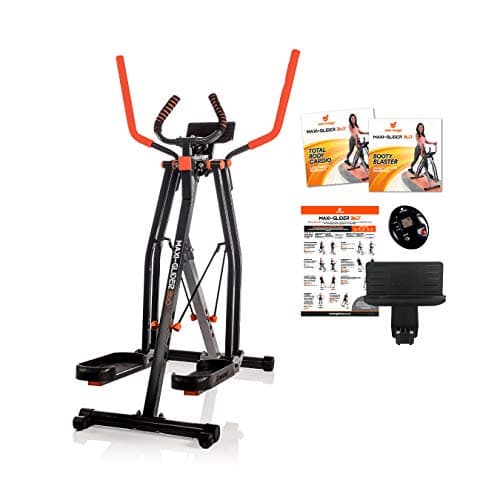 Image of New Image Maxi-Glider 360-10-in-1 Cross Trainer - Foldable Indoor Exercise Equipment - Great For Home Cardio Workouts - 4 Levels of Resistance - Includes Heart Rate Monitor