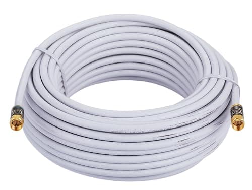Image of Cables Direct Online 30M White RG6 Coax Cable Dual Shield Outdoor/Indoor Coaxial BNC Extension Wire For Satellite Dish Cable TV Antenna