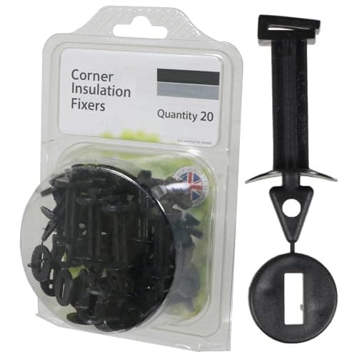 Image of Spares2go Greenhouse Corner Insulation Shading Fixers Bubble Wrap PVC Plastic Frame Clips (Pack of 20)