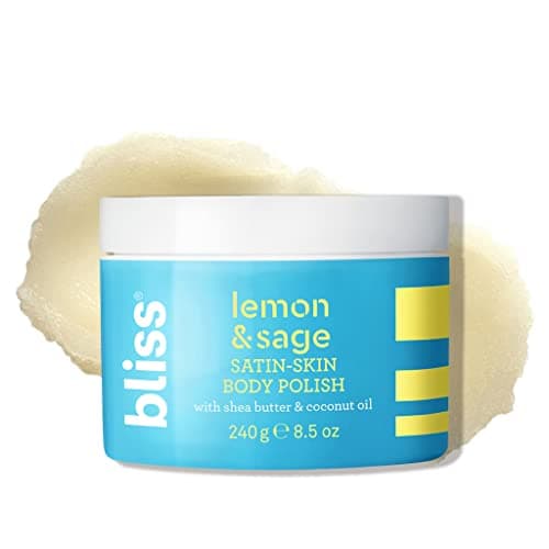 Image of Bliss Satin-Skin Body Polish - Lemon and Sage - Body Scrub with Shea Butter and Coconut Oil - 250 ml- Smoothing and Balancing Skincare - All Skin Types - Vegan & Cruelty-Free