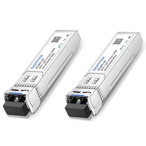 Image of QSFPTEK 2Pack 10G-LR 10km SFP+ Module 10GBASE-LR 1310nm 10km DDM LC 10gb SFP+ Transceiver for Cisco SFP-10G-LR, Ubiquiti UF-SM-10G, Mikrotik, Netgear, Zyxel, Qnap NAS, D-Link, and Other Open Switches