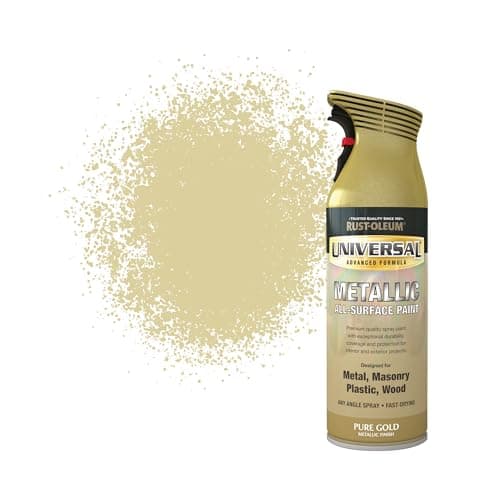 Image of Rust-Oleum 400ml Universal Metallic Spray Paint - Pure Gold