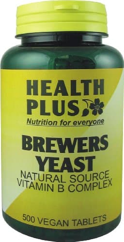 Image of Health Plus Brewers Yeast 300mg : Vitamin B Supplement : 500 Tablets, in a Planet-Friendly 99% Recycled Pot