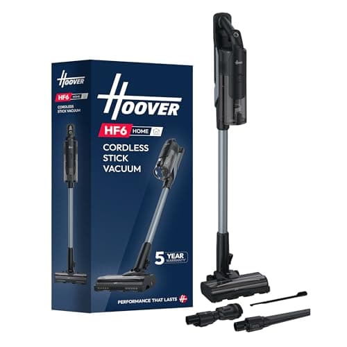 Image of Hoover HF6 Cordless Stick Vacuum Cleaner, Floor Sensor, Dual Way Clean, Up to 100 Min Runtime, Anti Hair Wrap, Double Edge Cleaning, Versatile, QuickPark, Portable, 660w [HF610H]
