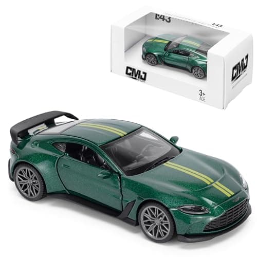 Image of Aston Martin V12 Vantage 1:43 Scale Die-Cast Model Car - Racing Green | Detailed Collectors Edition Diecast | Official Licensed Product