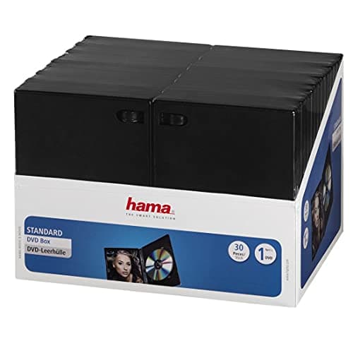 Image of Hama Slim CD Jewel Case | Pack of 30 | Transparent & Black