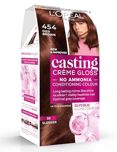 Image of L'Oréal Paris Casting Crème Gloss, Semi-Permanent Hair Dye, Radiant & Natural Colour, No-ammonia, Semi-Permanent Hair Colour Lasts 32 Washes, Shade: 454 Goji Brown