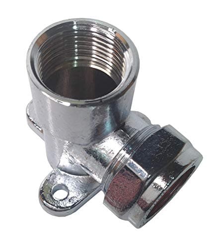 Image of 22mm x 3/4 Inch BSP Chrome Plated Wallplate Elbow