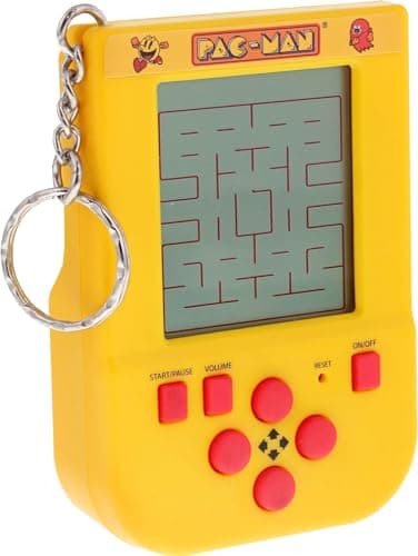 Image of PAC-MAN Keychain Arcade Game - Mini LCD Screen, Directional Controls & 4 Game Modes - Officially Licensed Retro Gaming