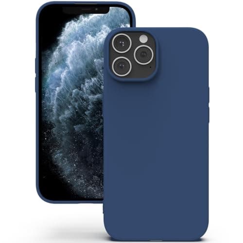 Image of YATWIN Silicone Case for iPhone 11 Pro, Soft-Touch, Shockproof, DustProof, Antiskid Full Body Armour Phone Cover for Apple iPhone 11 Pro - Dark Blue
